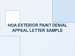 How to Appeal an Hoa Exterior Paint Denial